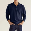 Jacob – Polo da uomo Casual con Revers larghi e Maniche Lunghe